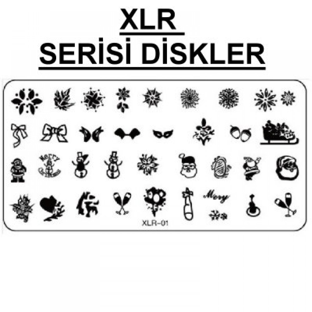 XLR Serisi tırnak süsleme stamping diskleri  - 36 Desen 16 Model
